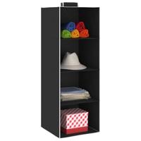 VidaXL Kledingorganisers hangend 2 st met 4 schappen stof - thumbnail