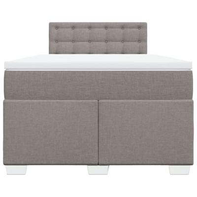 Boxspring met matras stof taupe 120x200 cm