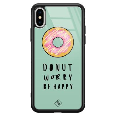 iPhone XS Max glazen hardcase - Donut worry iPhone XS Max glazen hardcase - Donut worry