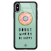 iPhone XS Max glazen hardcase - Donut worry - thumbnail