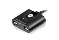 ATEN US224-AT 2 poorten USB 2.0-schakelaar Zwart - thumbnail