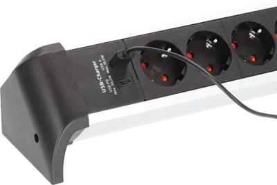 Brennenstuhl Alu-Office-Line Stekkerdoos Met Usb Power Delivery Usb-Laadfunctie 4-Voudig 1,8 M H05Vv-F 3G1.5 - 1391040420