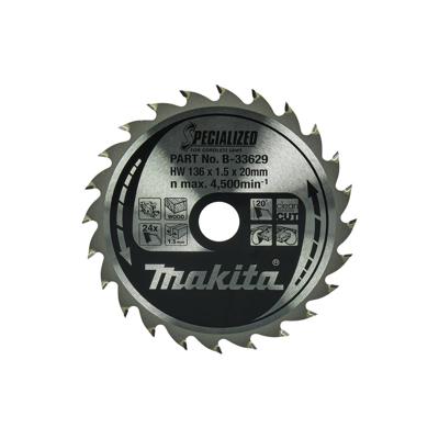 Makita Cirkelzaagblad voor Hout | Specialized | Ø 136mm Asgat 20mm 24T - B-33629