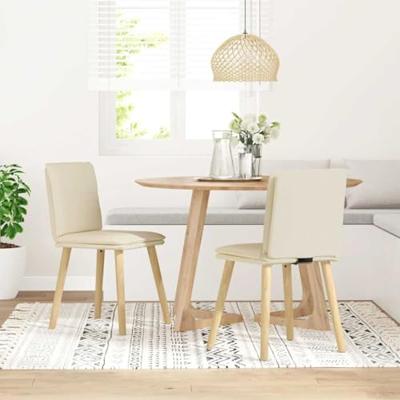 Eetkamerstoelen 2 st linnen