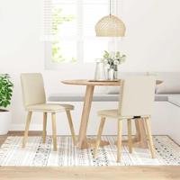 Eetkamerstoelen 2 st linnen - thumbnail