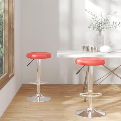 Barstoelen 2 st kunstleer rood Barstoelen 2 st kunstleer rood