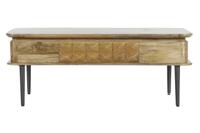 Hoofdtafel DKD Home Decor 116 x 60 x 46 cm Metaal Aluminium Mangohout - thumbnail