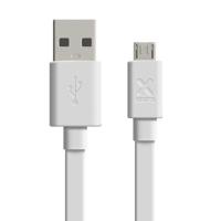 Xtorm Flat USB to Micro USB cable (1m) White - thumbnail