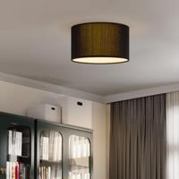 Corduroy Plafondlamp - Cilinder - Black - Scandinavische stijl - ø30 x 17 cm - E27 Fitting - Geschikt voor Woonkamers en slaapkamers - thumbnail