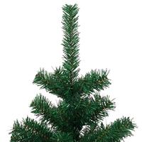 Kunstkerstboom met verlichting en standaard 180 cm PVC groen - thumbnail