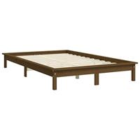 Bedframe massief grenenhout honingbruin 200x200 cm - thumbnail