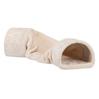 Trixie speeltunnel konijn / cavia pluche beige - thumbnail