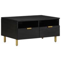 Salontafel 80x54x40 cm bewerkt hout zwart - thumbnail