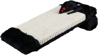 TRIXIE KRABPLANK OP ROL SISALTAPIJT / PLUCHE NATUREL / ZWART 35X15 CM 2 ST