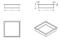 Wiesbaden Inbouwnis | Exellence | 30x30x7cm | RVS Mat Wit - thumbnail