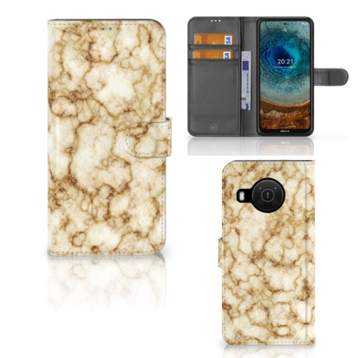 Nokia X10 | Nokia X20 | Bookcase | Marmer Goud