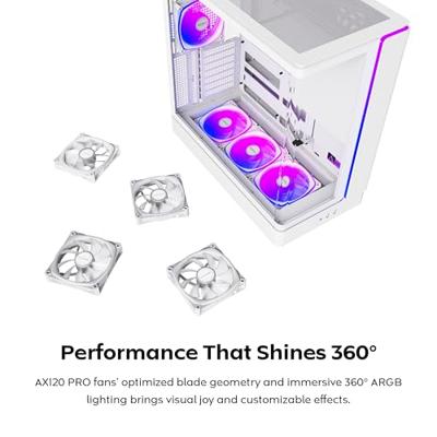 Montech king 45 pro midi tower behuizing (wit | 2x usb-a | 1x usb-c | rgb | window)