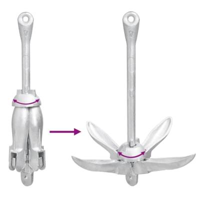 VidaXL Anker inklapbaar 2,5 kg smeedijzer zilverkleurig
