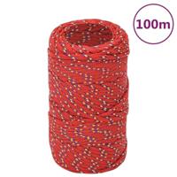 Boottouw 2 mm 100 m polypropyleen rood - thumbnail