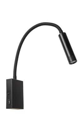 Lucide ALEC - Wandspot / Wandlamp - LED 3 StepDim - G9 - 1x3W 2700K - Inclusief omwisselbare ringen - Zwart