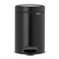 Brabantia newicon pedaalemmer 3l mat zwart - thumbnail