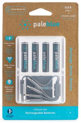 Paleblue Oplaadbare AAA batterij (potlood) Li-ion 600 1.5 V 4 stuk(s)