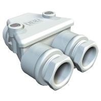 OBO Bettermann 2024063 Tweelingsschroefverbinding Kunststof, Polystereen Lichtgrijs 1 stuk(s)