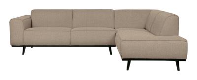 WOOOD Hoekbank 'Statement' Rechts, Bouclé, kleur Beige