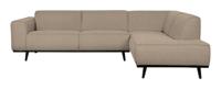 WOOOD Hoekbank 'Statement' Rechts, Bouclé, kleur Beige - thumbnail