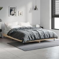 Bedframe bewerkt hout sonoma eikenkleurig 135x190 cm - thumbnail