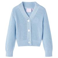 VidaXL Kindervest gebreid 116 blauw - thumbnail