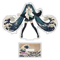Hatsune Miku x Katsushika Hokusai iXima Die-Cut Acrylic Stand The Great Wave off Kanagawa 10 cm (5) - thumbnail