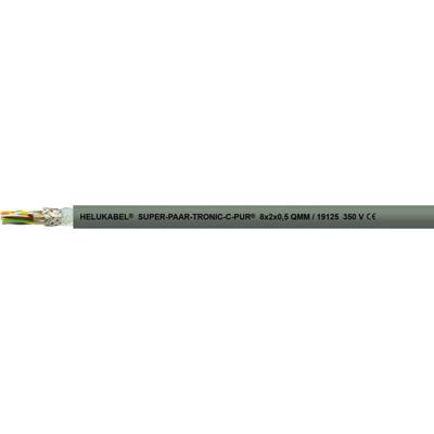 Helukabel 19101-500 Geleiderkettingkabel S-PAAR-TRONIC-C-PUR 2 x 0.25 mm² Grijs 500 m