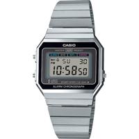 Casio A700WE-1AEF Zwart Zilverkleurig (Ø 35 mm) Heren horloge - thumbnail
