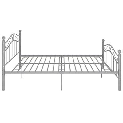 Bedframe zonder matras metaal grijs 140x200 cm