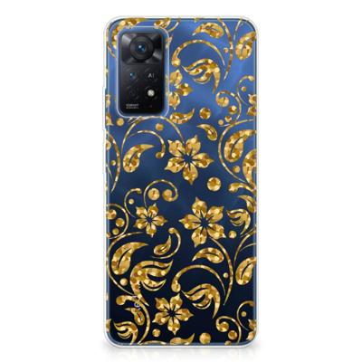 Xiaomi Redmi Note 11 Pro 5G | TPU Case | Gouden Bloemen Xiaomi Redmi Note 11 Pro 5G | TPU Case | Gouden Bloemen