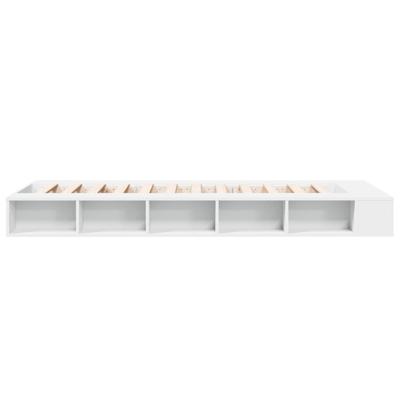 Bedframe bewerkt hout wit 100x200 cm