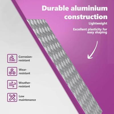 VidaXL Trap tread rechthoekig 4 pcs zilver 100 x 50 cm aluminium