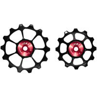Cema derailleurwieltjes full keramisch dura ace 12v zwart - thumbnail