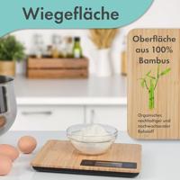 Profi Cook PC-KW 1271 Bambus Keukenweegschaal Digitaal Weegbereik (max.)=5 kg Bamboe 240 x 190 x 23 - thumbnail