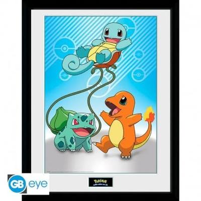 Pokemon Framed Print - Kanto Starters