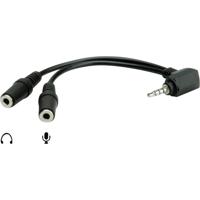 ROLINE 11094441 adapter, 4-polig (microfoon met luidspreker), 3,5 mm zwart - thumbnail