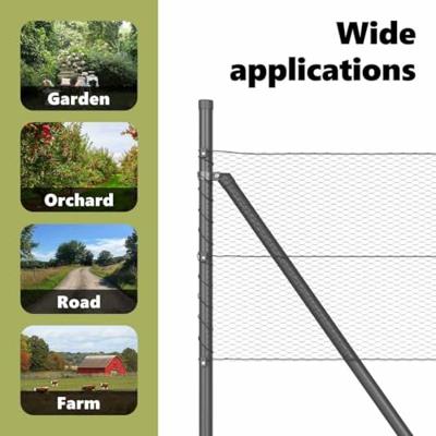VidaXL Afrasteringspaal grijs 25 x 0,5 m (13 mm gaas) staal