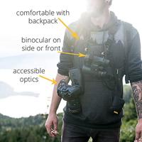 Cotton Carrier Camera Harness voor 1 camera + 1 verrekijker - thumbnail
