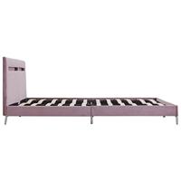 Bedframe met LED stof roze 180x200 cm - thumbnail