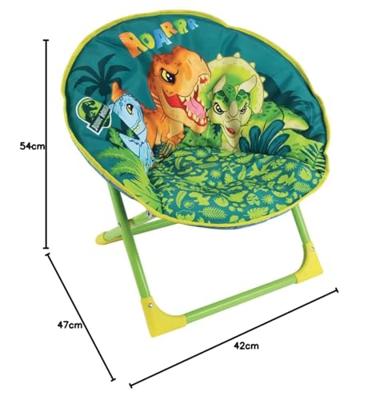 FUN HOUSE JURASSIC WORLD Zetel maan dinosaurussen - Opvouwbaar - H.47 x B.54 x D.42 cm - Voor kinderen