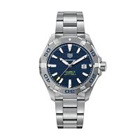 Tag Heuer Heren Aquaracer 43 mm stalen band en kast automatisch blauw wijzerplaat analoog horloge WAY2012.BA0927 - thumbnail
