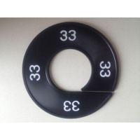 Maatring 9cm zwart/wit 33 - thumbnail