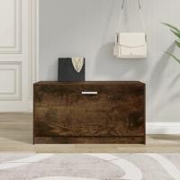 VidaXL Schoenenbank 80x24x45 cm bewerkt hout gerookt eiken - thumbnail