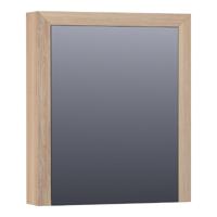 Brauer Rise Spiegelkast 60 cm - zonder Verlichting - Met 1 Linksdraaiende Dubbelzijdige Spiegeldeur - Lamellen Eiken Naturel - thumbnail